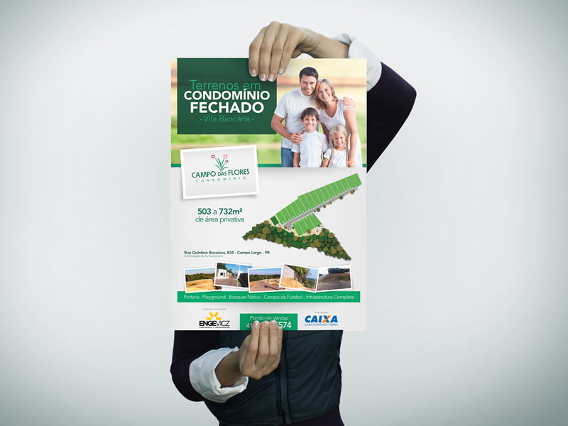 Cartaz . Condomínio Campo das Flores